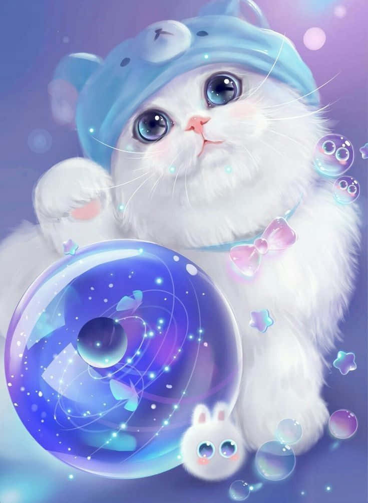 Download Cute Anime Cat RoyaltyFree Stock Illustration Image  Pixabay