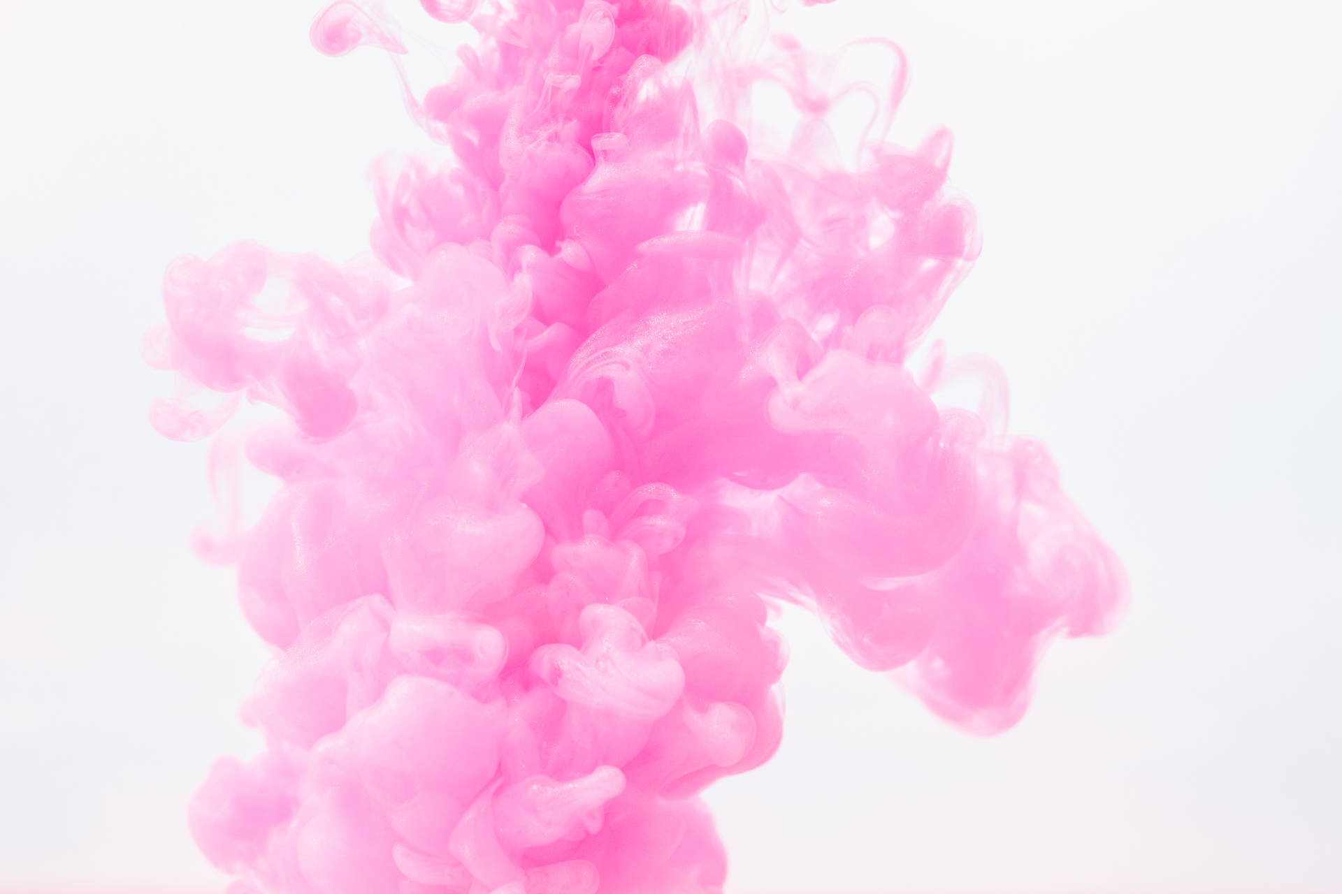 Kawaii Pink Smoke On White Background Wallpaper