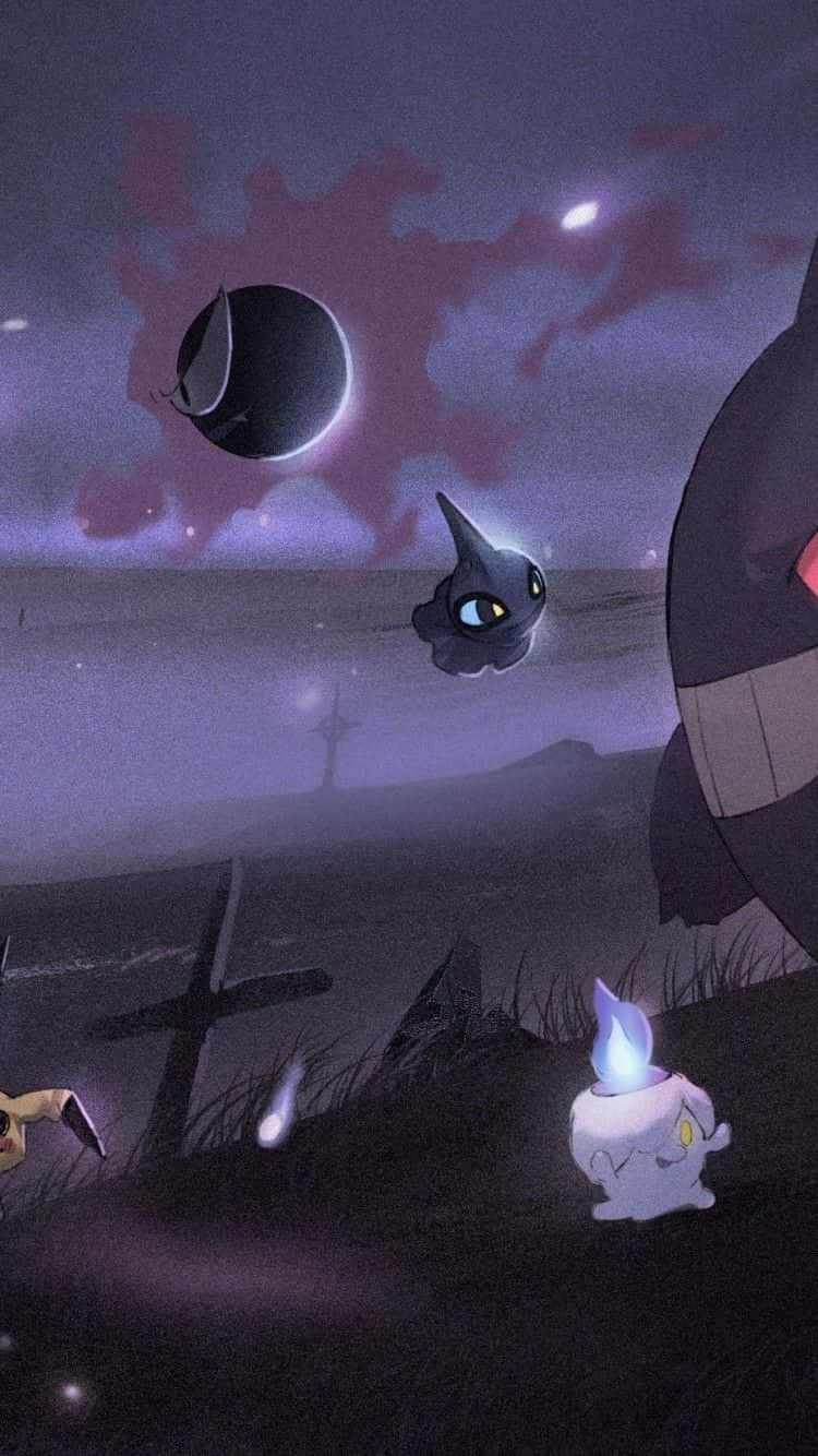 Download Litwick With Gengar Wallpaper | Wallpapers.com