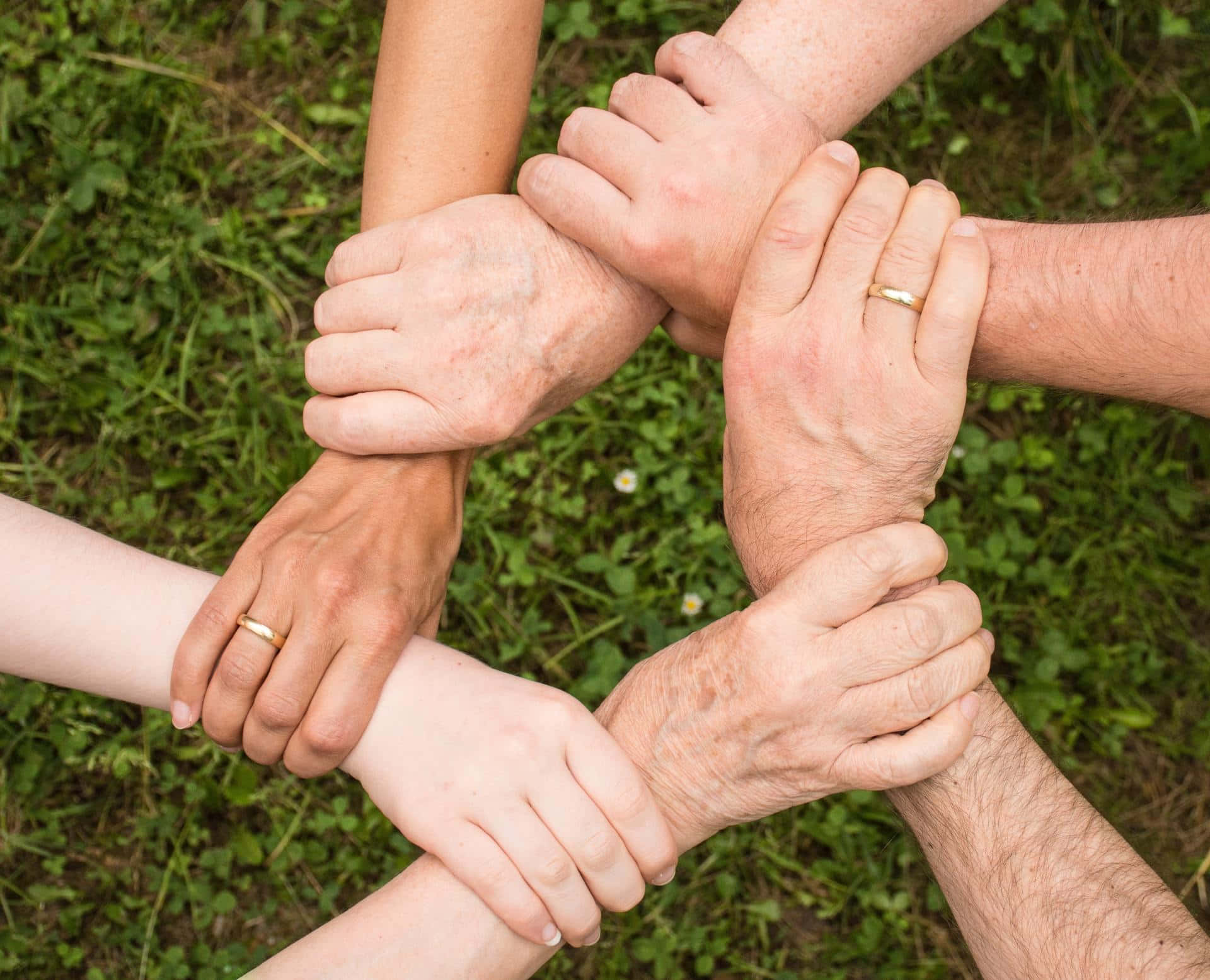 Magnanimous Hands Connecting Wallpaper