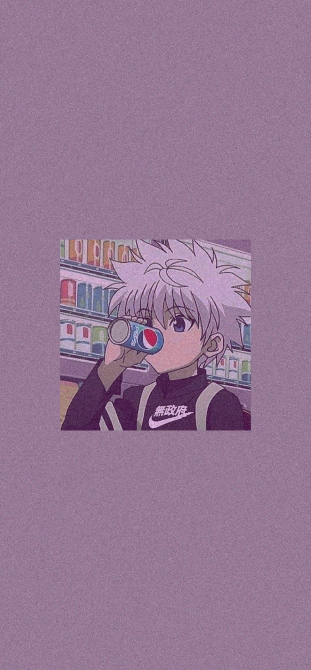 Minimalist Hunter X Hunter Killua PFP Graphic Design Wallpaper