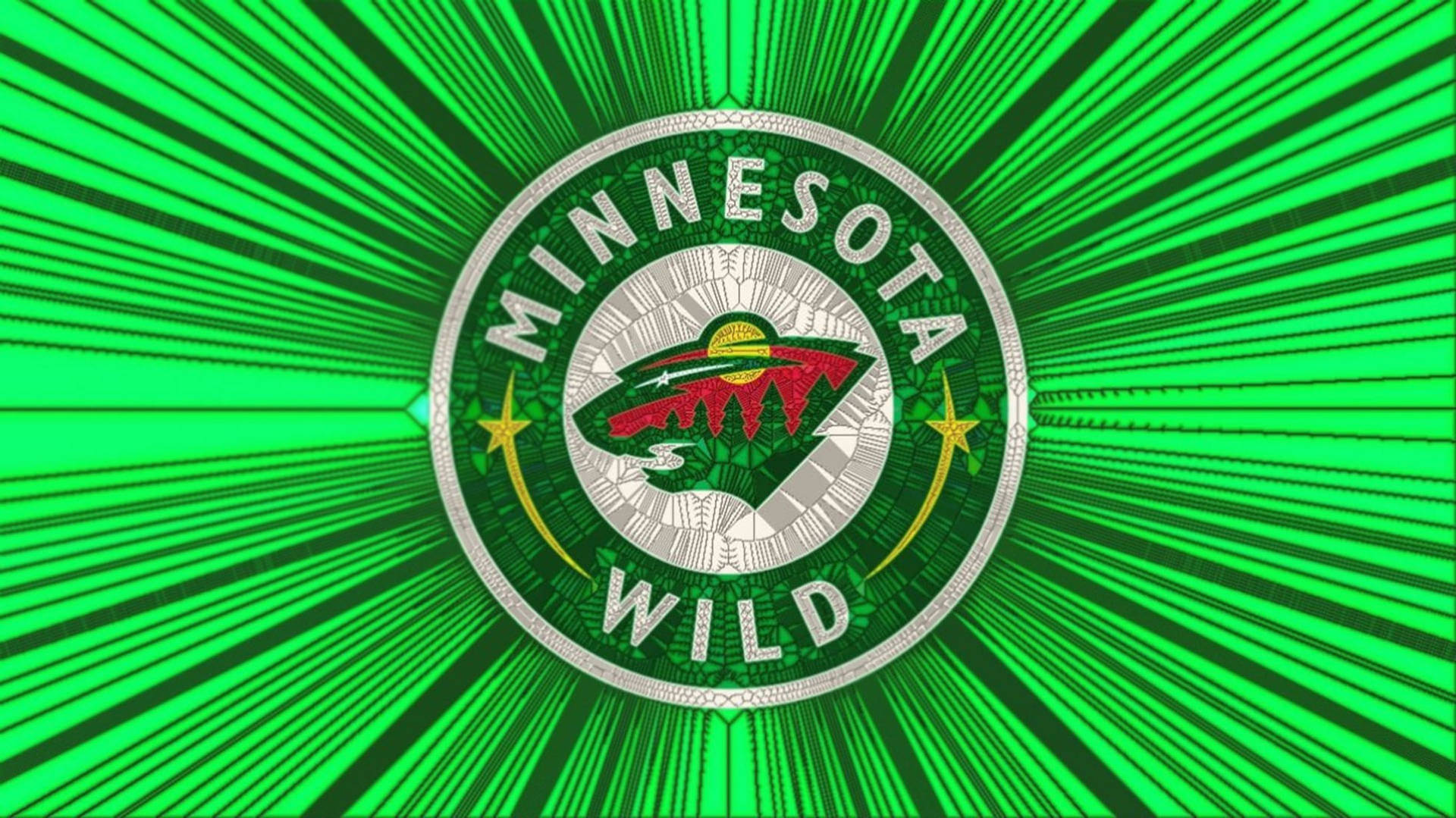 Minnesota Wild Green Rays Wallpaper