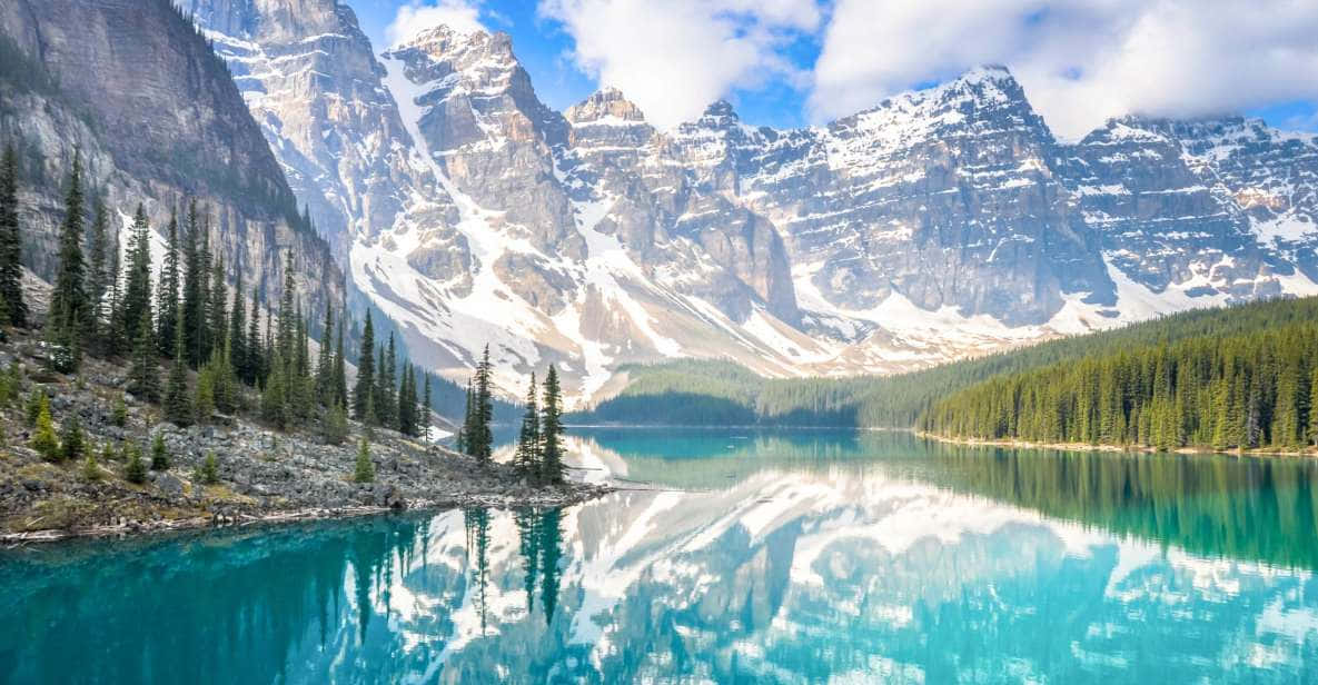 Download Mountain Lake Reflection Scenery Wallpaper | Wallpapers.com