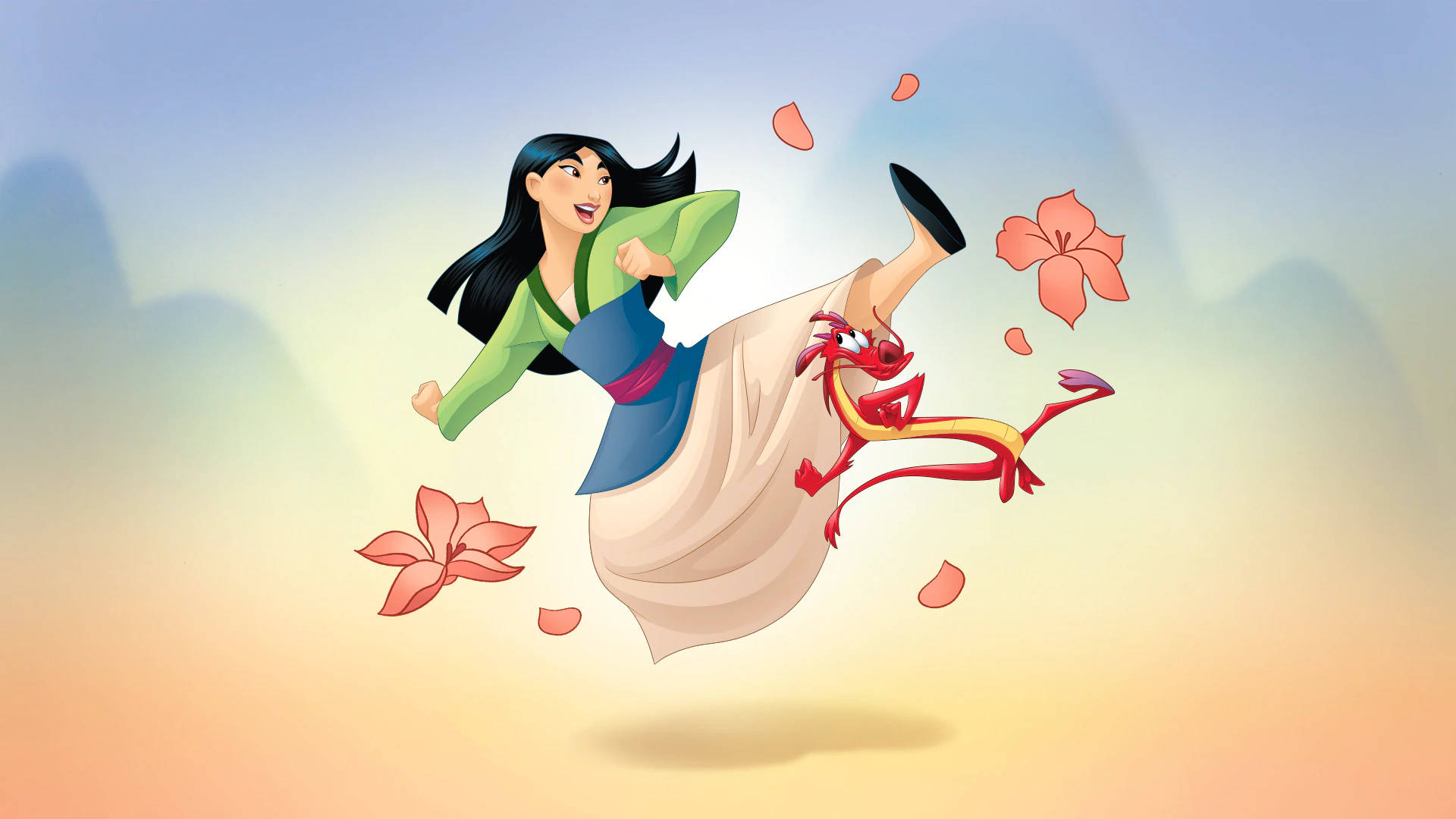 Mulan Beautiful Princess Sidekicks Wallpaper