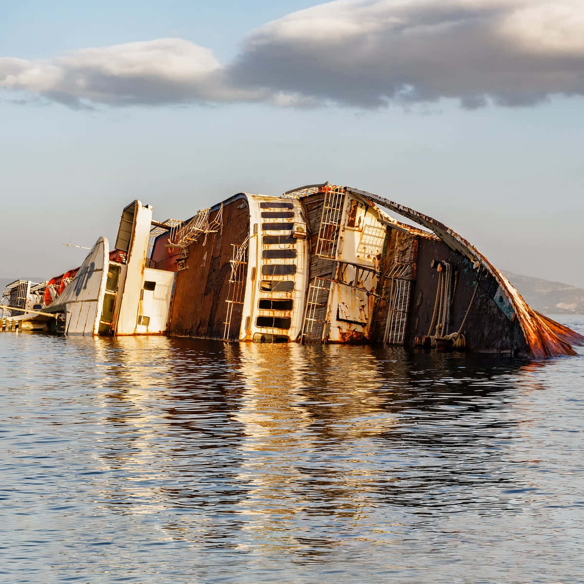 Download Mysterious Shipwreck At Dawn Wallpaper | Wallpapers.com