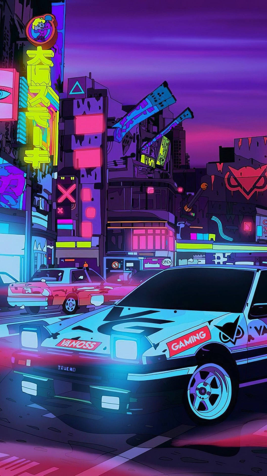 HD wallpaper car vaporwave  Wallpaper Flare