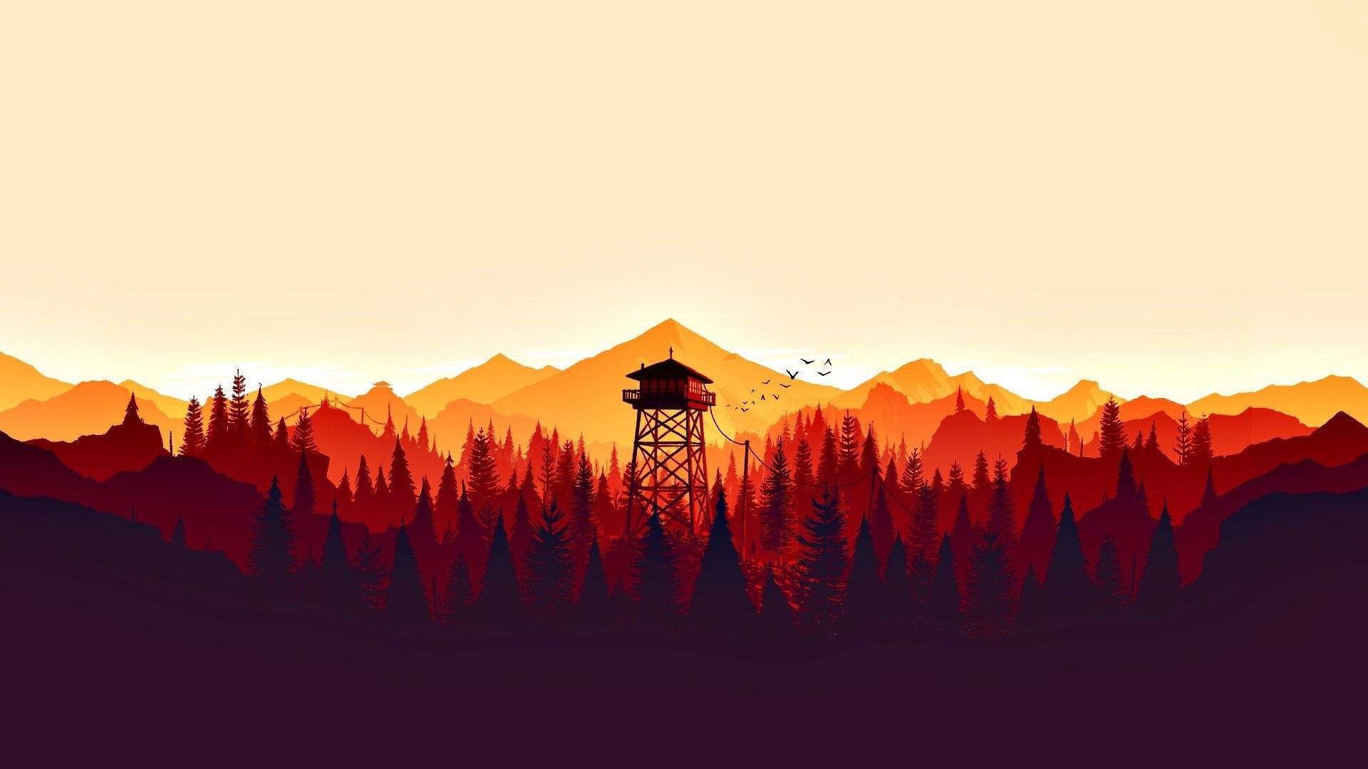 Exploring New Horizons at the Firewatch Tower Wallpaper