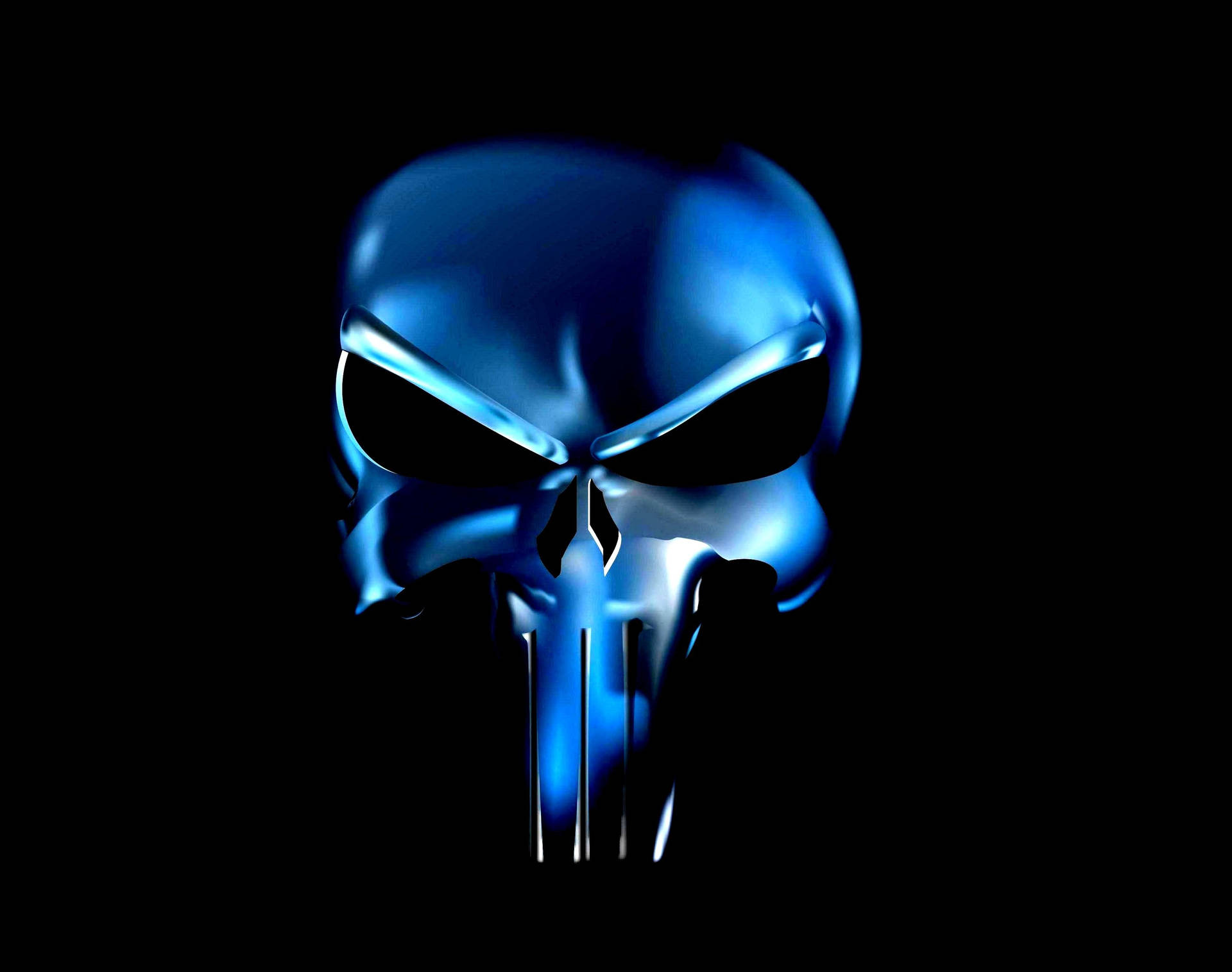 Blue Punisher Skull