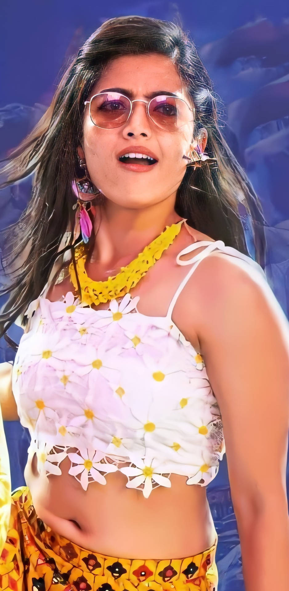 Rashmika Mandanna HD Crop Top Wallpaper