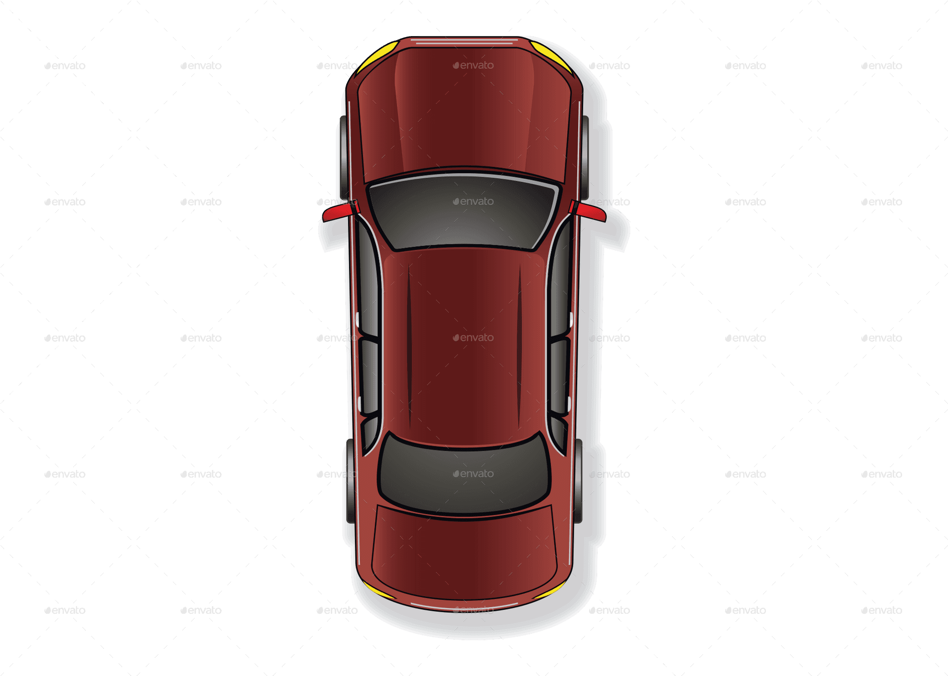 Download Red Sports Car Top View | Wallpapers.com