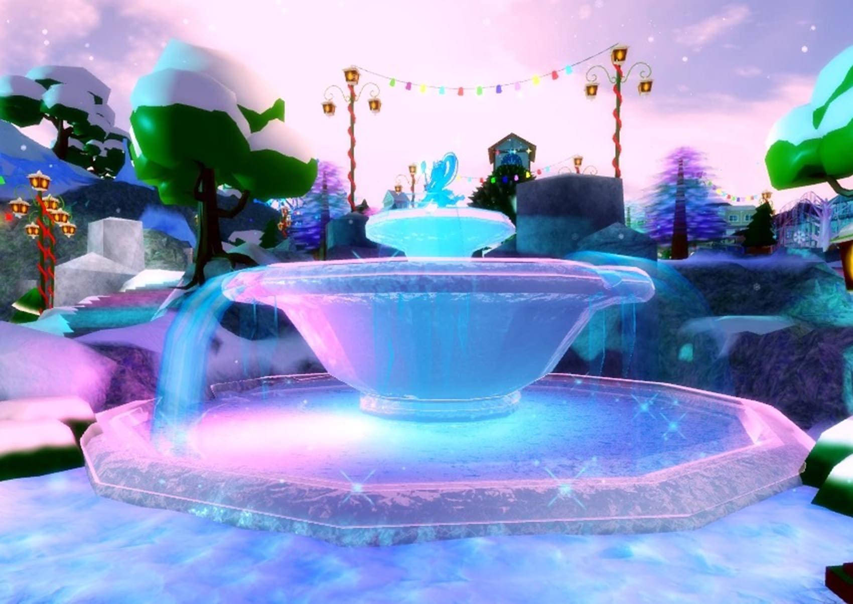 Royale High Christmas Fountain Wallpaper