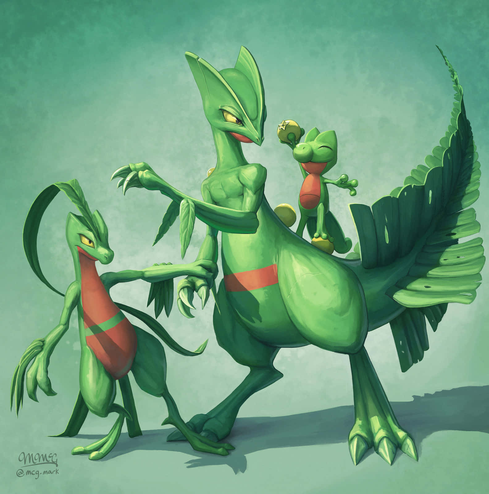 Download Sceptile Pokemon Evolution Stages Wallpaper | Wallpapers.com