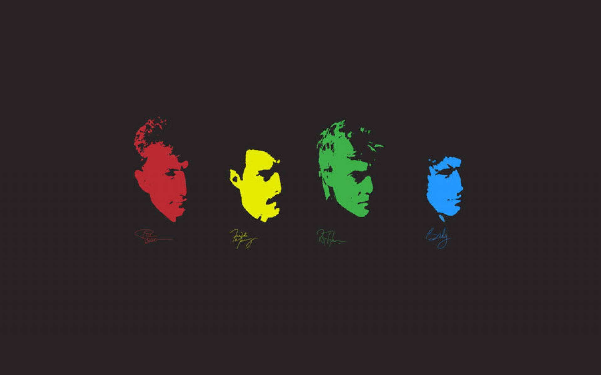 Signed Portrait of Legendary Queen Band Wallpaper