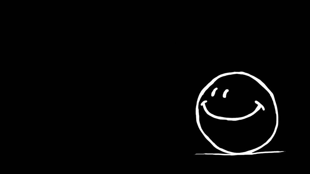 Download Simple Smiley Face Black Wallpaper Wallpapers Com