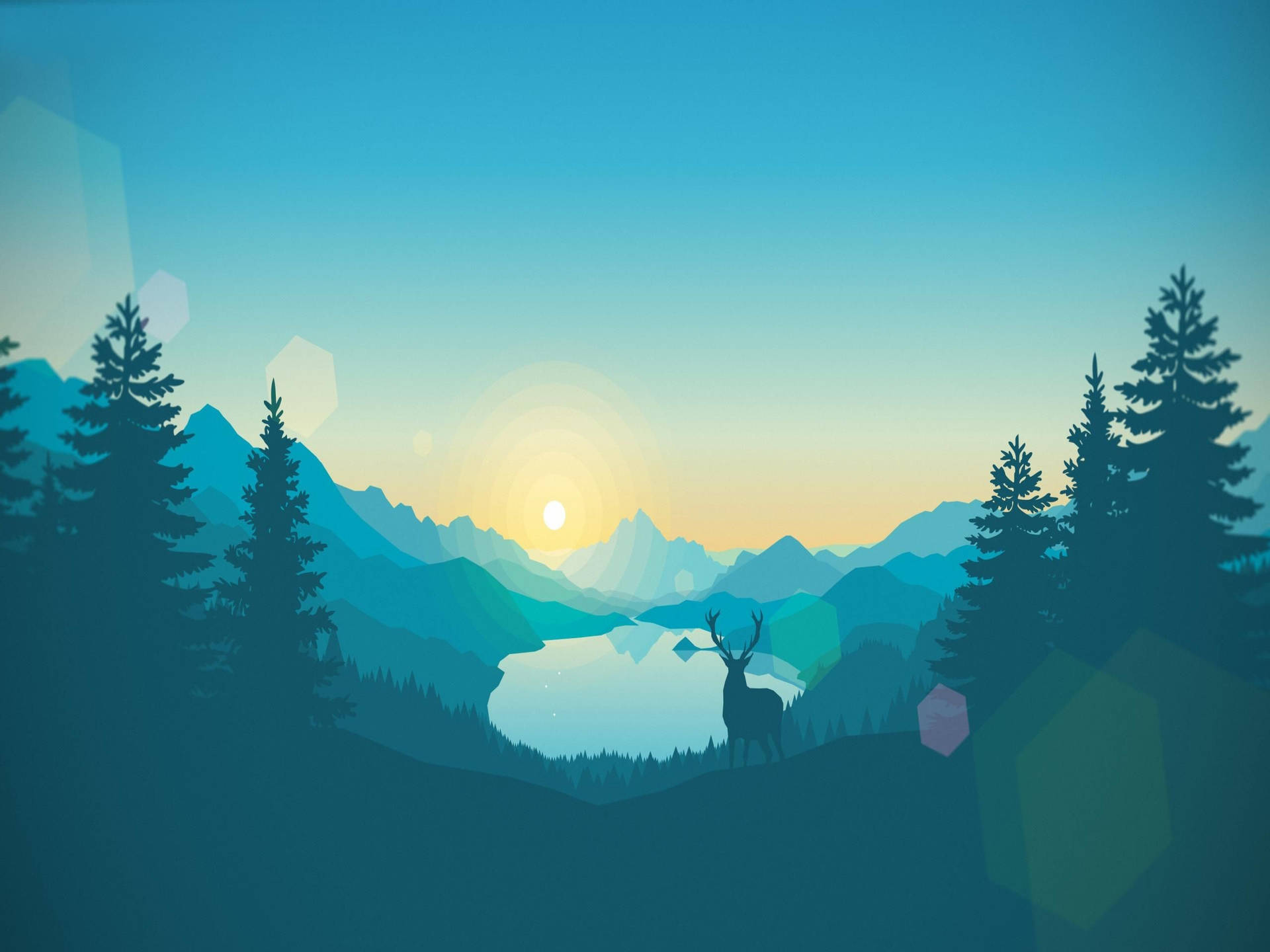 Catch the sunrise at Firewatch Jonesy Lake Wallpaper