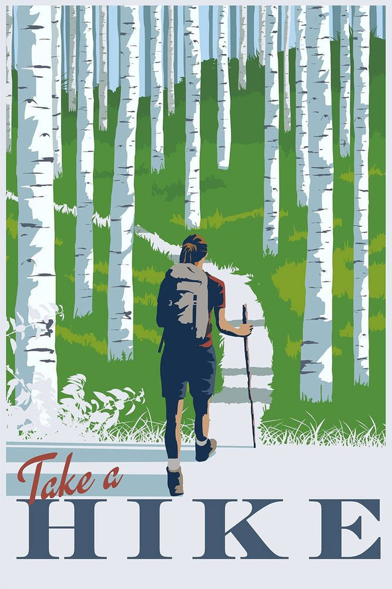 Take A Hike Hiking Post Wallpaper