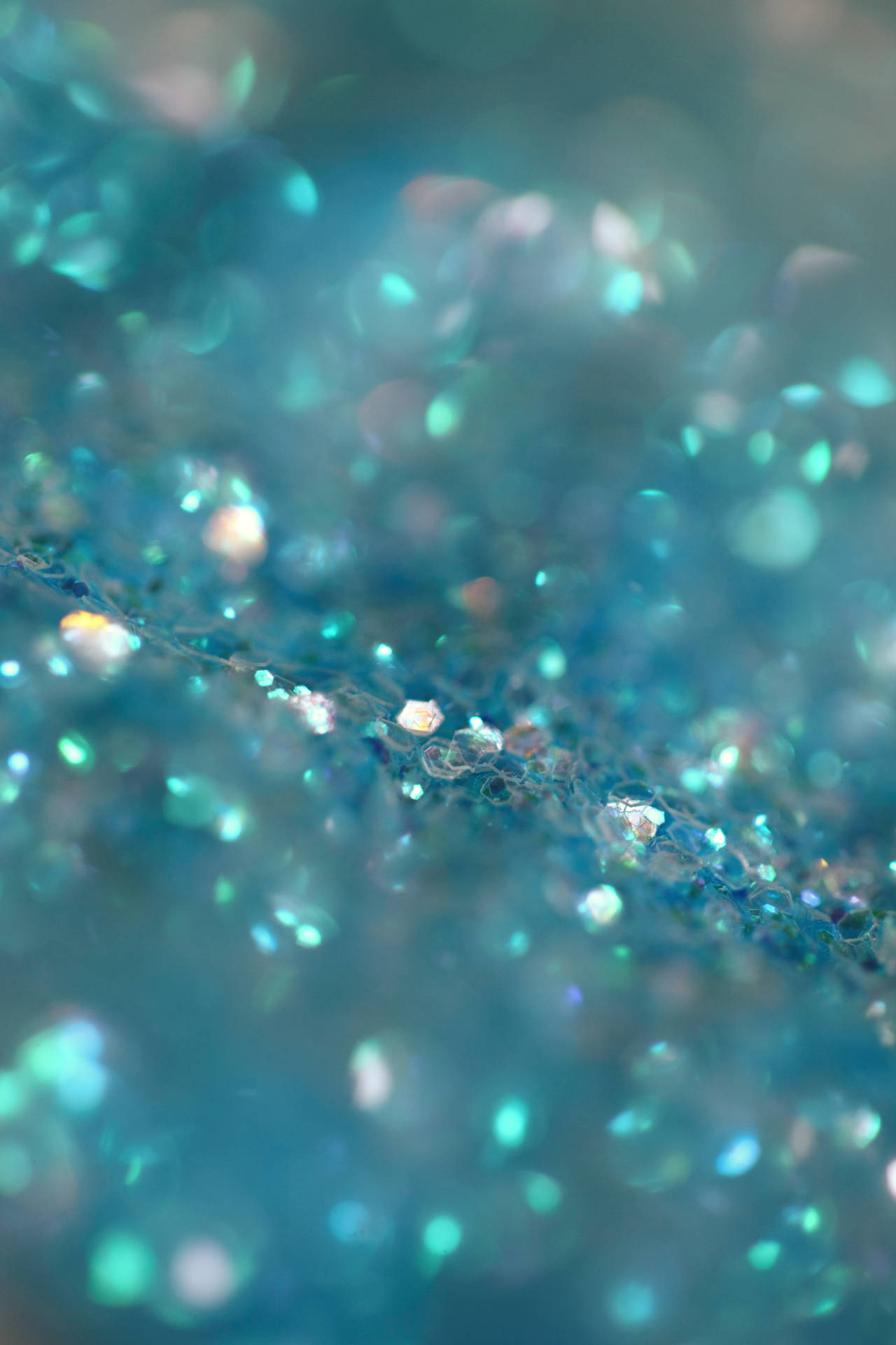 Teal Sparkling Glitter Wallpaper