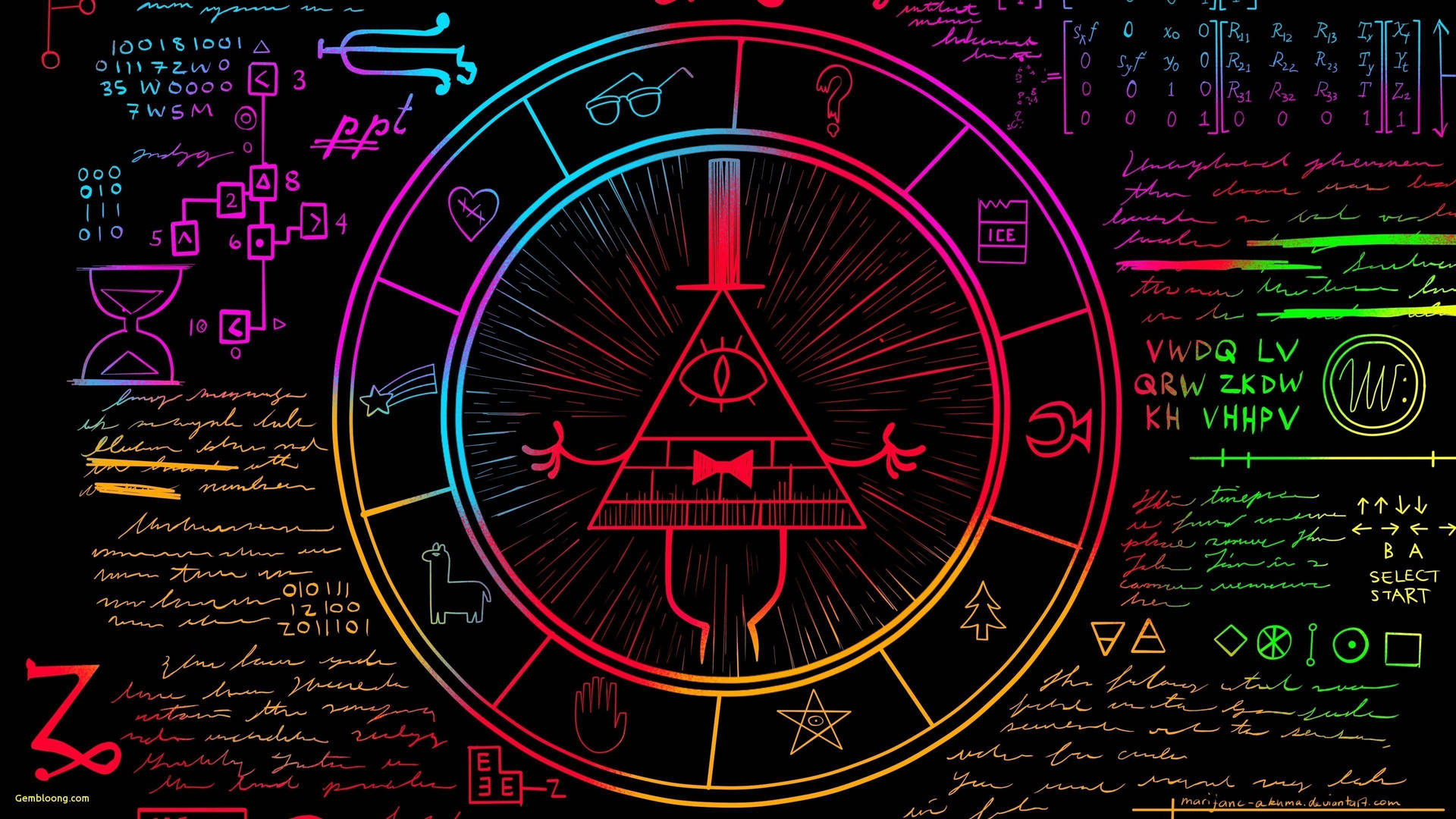 Unique Laptop Gravity Falls Background Wallpaper