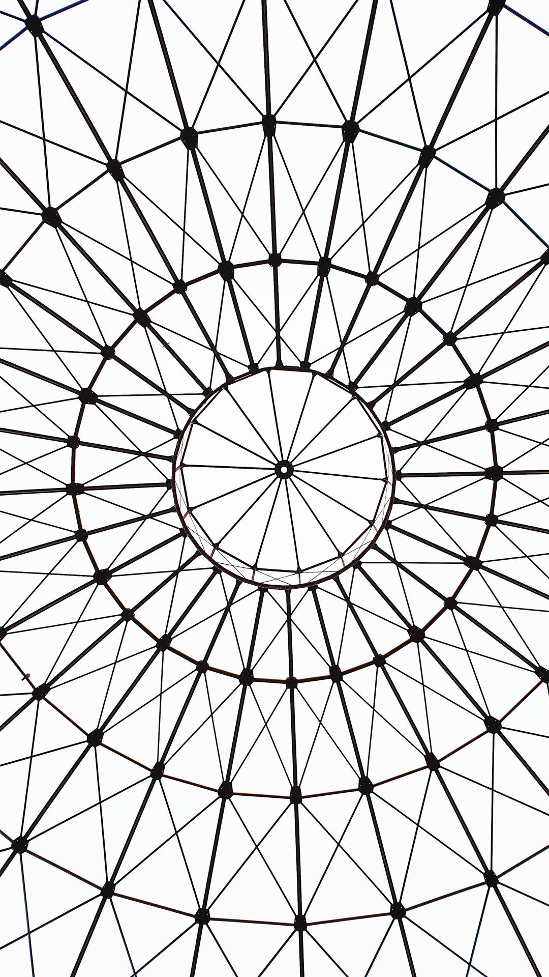 White Abstract Gasometer Structure Wallpaper