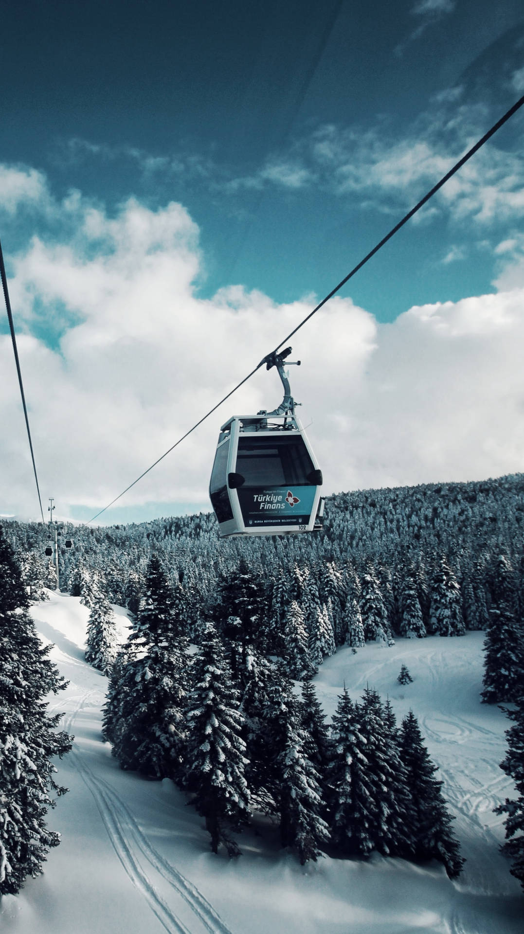 Winterhandy Türkei Seilbahn Wallpaper