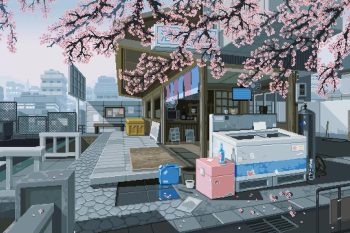 Cherry Blossom House Japan Pixel thumb