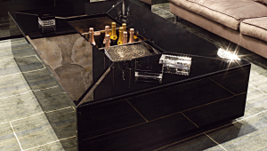 Black Lacquer Coffee Table With Storage