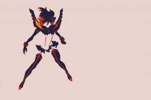 Kill La Kill, Matoi Ryuuko, Anime, Anime Vectors, Anime Girls, Minimalism