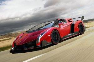 car, Lamborghini, Lamborghini Veneno, Veneno, Red Cars