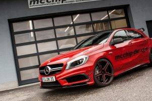 car, Mercedes Benz, GLA 45 AMG, Red Cars