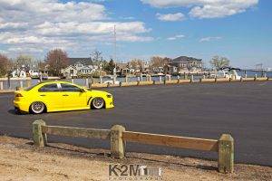 car, Yellow Cars, Mitsubishi Lancer Evo X