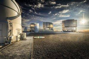 nature, Landscape, Paranal Observatory, Atacama Desert, Sunset, Technology, Sunlight, Clouds, Astronomy, Chile