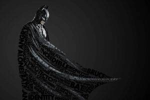 Batman, Monochrome, Typographic Portraits