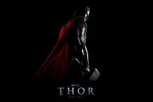 Thor, Chris Hemsworth, Movies, Black Background, Superhero