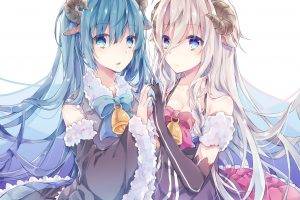 anime, Anime Girls, Hatsune Miku, Horns, Vocaloid, IA (Vocaloid)