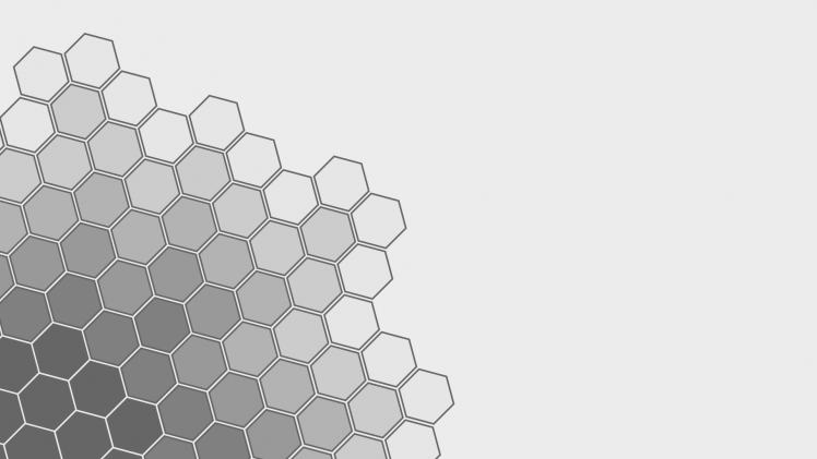 minimalism, Geometry, Hexagon, Simple Background, Monochrome, White Background HD Wallpaper Desktop Background