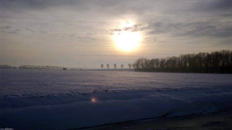 snow, Landscape, Field HD Wallpaper Desktop Background