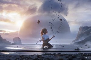 children, Antoine Collignon, Digital art, Planet, Earth, Fantasy art, Landscape