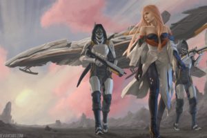 sci fi, Women, Warrior, Woman, Girl, Girls, Futuristic, Artwork