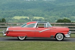 1956, Ford, Fairlane, Crown, Victoria, Skyliner, Luxury, Retro