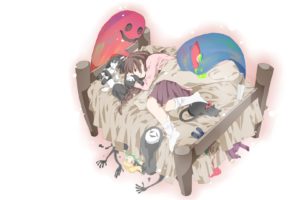 cats, Yume, Nikki, Madotsuki, Dreamscape, Sleeping, Anime, Anime, Girls, Uboa