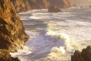 landscapes, Waves, Ocean, Sea, Cliff