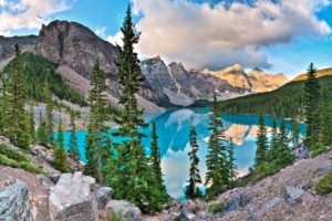 mountains, Nature, Snow, Rocks, Wild, River, Green