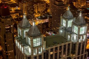 architecture, Bridges, Chicago, Cities, City, Francisco, Night, Skyline, Usa, Illinois, Trump, Tower, Mid ouest, Comta