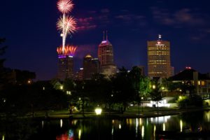 architecture, Art, Bridges, Buildings, Cities, City, Indiana, Indianapolis, Downtown, Graphitis, Night, Offices, Port, Center, Storehouses, Stores, Towers, Usa