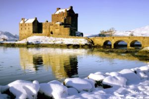 landscapes, Winter, Snow, Castles