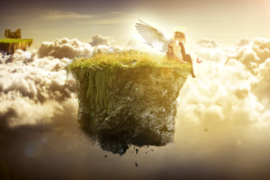 angel, Floating, Drean, Angels, Fantasy, Butterfly, Mood, Sky, Clouds