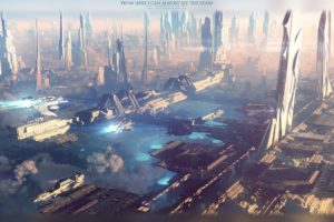 cityscapes, Futuristic, Urban, Futurist, Digital, Art, Science, Fiction, Vessel