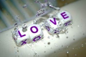 water, Love, Dice, Macro