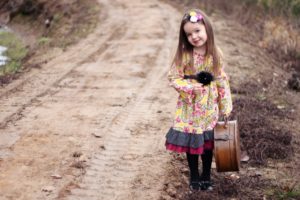 girl, A, Suitcase, The, Road, The, Mood, Cute, Child, Children, Travel