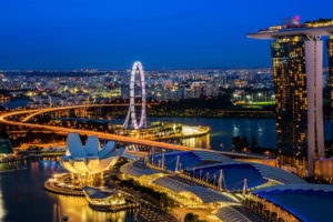 singapore, City, Night